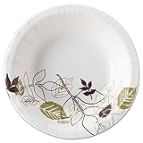 Dixie Ultra SXB12WS Pathways w/Soak Proof Shield Heavyweight Paper Bowls, 12oz, Green/Burg (Case of 500)