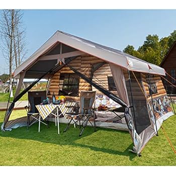 Amazon Com Camp Tent 9 Person Family Tunnel Tent With 3 Bedrooms