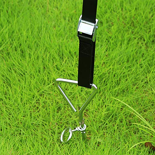 ZIZILAND Trampoline Anchor Kit, Heavy Duty Tie Downs System with Ground Wind Stakes, Set of 4 - Thumbnail 6