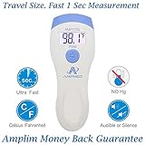 Hospital Medical Grade No Touch Non Contact FDA Approved Digital Infrared Travel Temporal Forehead Thermometer for Baby/Adult/Kid/Toddler/Infant/Nurse. Amplim Head Fever Body Temperature Termometro