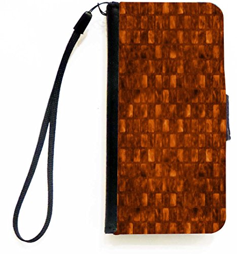 Rikki Knight Grunge Burnt Wood color Squares Flip Wallet iPhoneCase with Magnet…