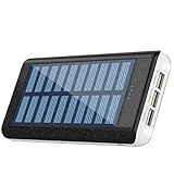 Portable Charger Solar Charger Power Bank 24000mah High Capacity 3 USB Output Ports Backup Battery Compatible with Cell Phone Tablet Android Phone and More