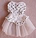 i'Pet Princess Floral Cat Party Bridal Wedding Dress Small Dog Flower Tutu Ball Gown Puppy Dot Skirt Doggy Photo Apparel Stretchy Clothes Mesh Costume for Spring Summer Wear