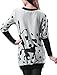 Allegra K Fall Winter Women Dog and Lady Pattern Tunic Knit Top