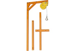 GEYOPMID Air Conditioner Ladder Crane, Stainless Steel Hand Winch Air Conditioner Lifting Tool Electric Pulley System Outside