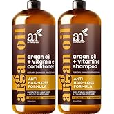 artnaturals Moroccan Argan Oil Hair Loss Shampoo & Conditioner Set - (2 x 16 Fl Oz / 473ml) - Sulfate Free Hair Regrowth for Men & Women