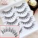 False Eyelashes，TianQin WY 5 Pairs Fake Eyelashes Handmade Messy Natural 3D Eye Lashes Cross Fashion Extension For Makeup (5 PairsBlack)