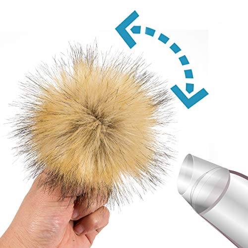 24 Pieces Faux Fur Pom Pom Balls Fur Fluffy Pompom Ball with Elastic Loop for Hats Shoes Scarves Gloves Scarves Bag Key Chain Charms Accessories(Faux Mink Fur Color/12 Pairs) (Faux Mink Fur Color)