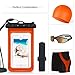 HOMAR Universal Protective Waterproof Cell Phone Cases Best in Outdoor Recreation Kayak Accessories for iPhone 6S, 6, 6 Plus, 5S, BlackBerry Smart Phone up to 6 inches (Orange)