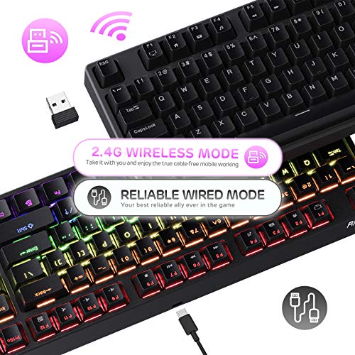 RK ROYAL KLUDGE RK87 Sink87G RGB Wireless TKL Mechanical Gaming