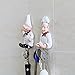 H.YOUNG Pack of 2 Mobile Power Plug Hook Cook Fat Chef Wall Decor Organiser for Home, Kitchen, Garden, Garage Organizing