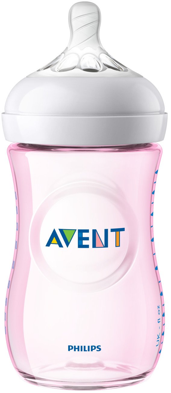 Philips Avent Natural Baby Bottle Pink Gift Set, SCD206/11 : Baby