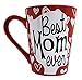 KINREX Best Mom Ever Mug – Valentines Day Gifts Mothers Day Gifts Coffee Cup for Women, Mother, Grandmother, Parent, Gift for Christmas, Birthday, Thanksgiving, Red, 12 oz. Novelty Tea Cups