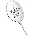 Ice Cream Makes Everything Better Spoon Gifts for Ice Cream Lover Gifts Spoons Stainless Steel Engraved Spoon for Daughter Papa Christmas Birthday Gift 8 Inch Dessert Spoons