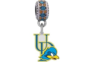 FINAL TOUCH GIFTS University of Delaware Logo Charm Fits Compatible With Pandora Style Bracelets