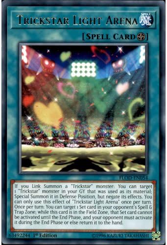 FLOD-EN054 1st Ed Trickstar Light Arena Rare Card Flames of Destruction Yu-Gi-Oh Single Card