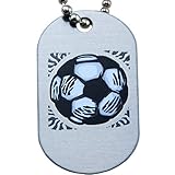 Soccer Mini Dog Tag Necklace - I Can Do All Things Through Christ