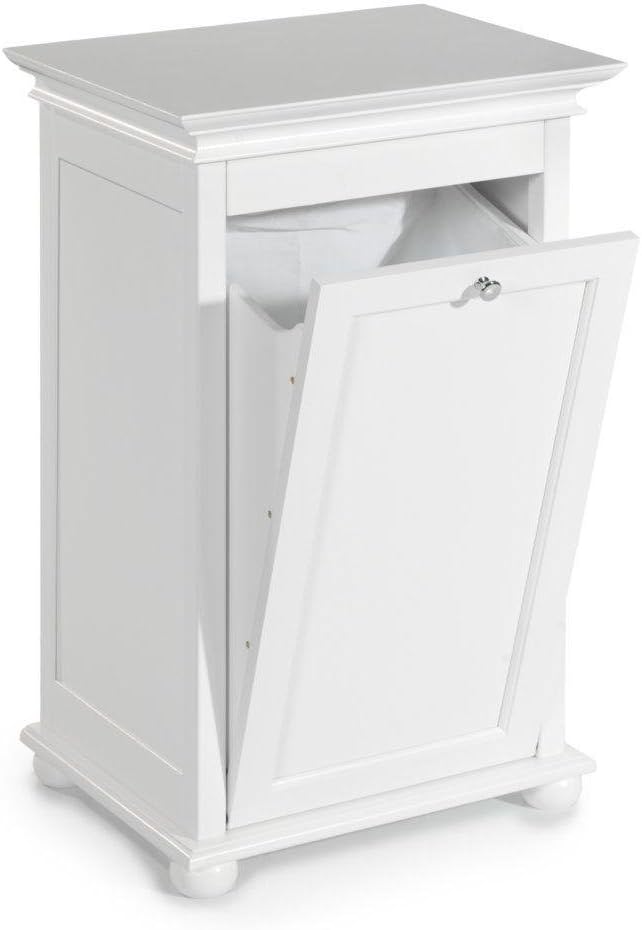Hampton Bay Single Compartment Tiltout Laundry Hamper, White Amazon