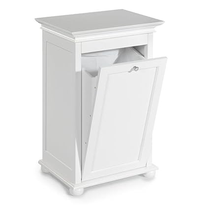Hampton Bay Single Compartment Tilt Out Laundry Hamper White