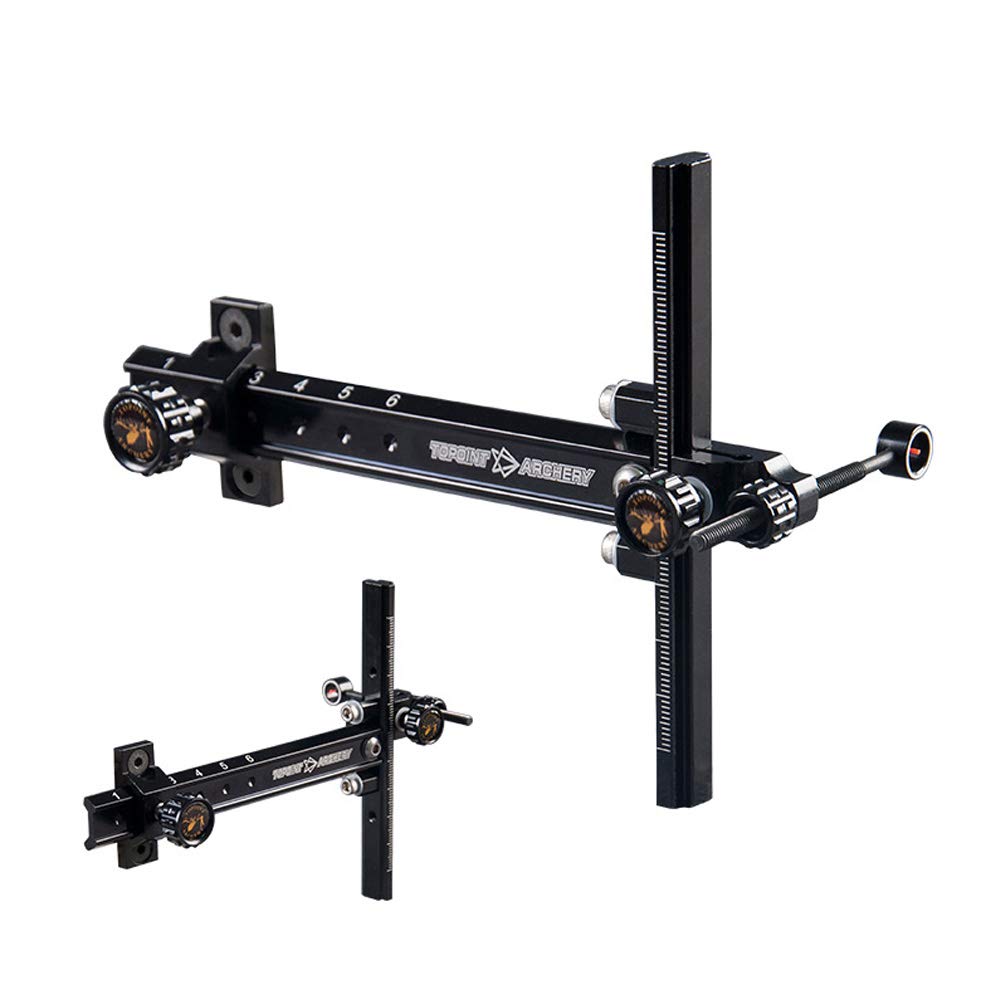 SHARROW Archery Recurve Bow Sight Aluminum Alloy Single Pin Target Recurve Sight for Beginners Bow and Arrows Accessories (Black)