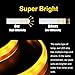 60CM LED Strip Lights DRL Flexible Daytime Running Lights,White-Amber Dual Color 2pcs Waterproof Flexible Ultrathin LED strip light Turn Signal Lights Taillight Headlight Decorative Kits 24inch