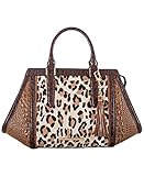 BRAHMIN Arden Tan Capella Leather Satchel Bag