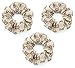 GG Logo Elastic Hair Scrunchies - Designer Style GG Cloth Hair Ties for Girls - Vintage Letter Embroidery Hair Bands for Women - 3Pcs of Pack (GG Letter Style)