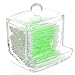 SAGUARO Square Clear Acrylic Q-tip Holder Box/Cotton Ball Swabs Stick Storage Case/Cosmetic Makeup Pads Organizer/Beauty Container