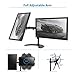 Dual Monitor Stand, Alloyseed Heavy Duty Fully Height Adjustable Free Standing LCD Display Desk Mount Fits Two 13 to 27 Inch LCD Screens up to 25 lbs (Dual Arm)