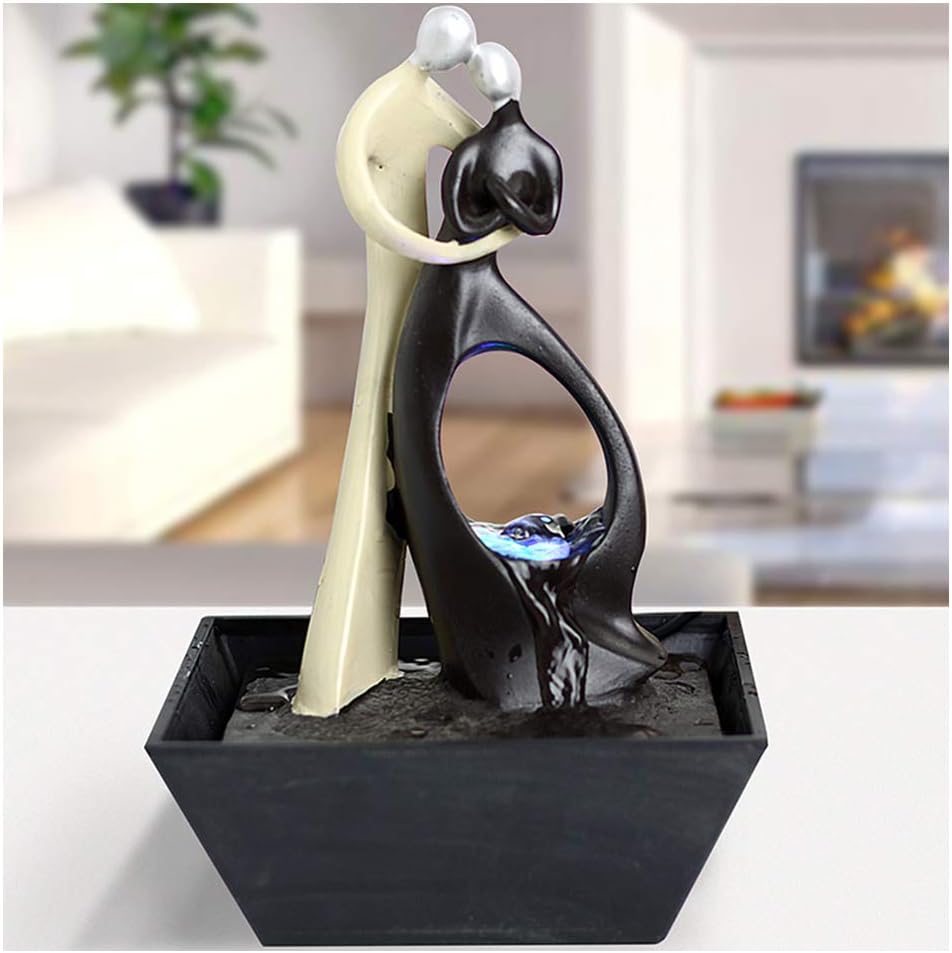 Zimmerbrunnen Mit LED-Beleuchtung - Desktop Wasserfall Für Entspannung & Dekoration