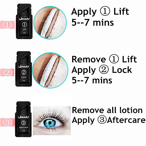 Libeauty Lash Lift Kit, Eyelash Perm Kit, Sachet Disposable Upgraded