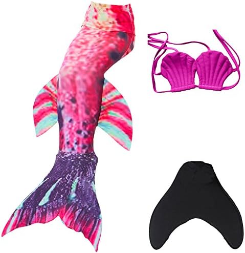 DOTOFIN Mermaid Tails, Swimsuit with Fin, Swimming Costume, Swimwear with Monofin, Girls Swimmable Mermaid Tail Swimsuit