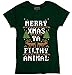 Merry X Filthy Animal Ugly Christmas Sweater Funny Gift Ideas Ladies T-Shirt