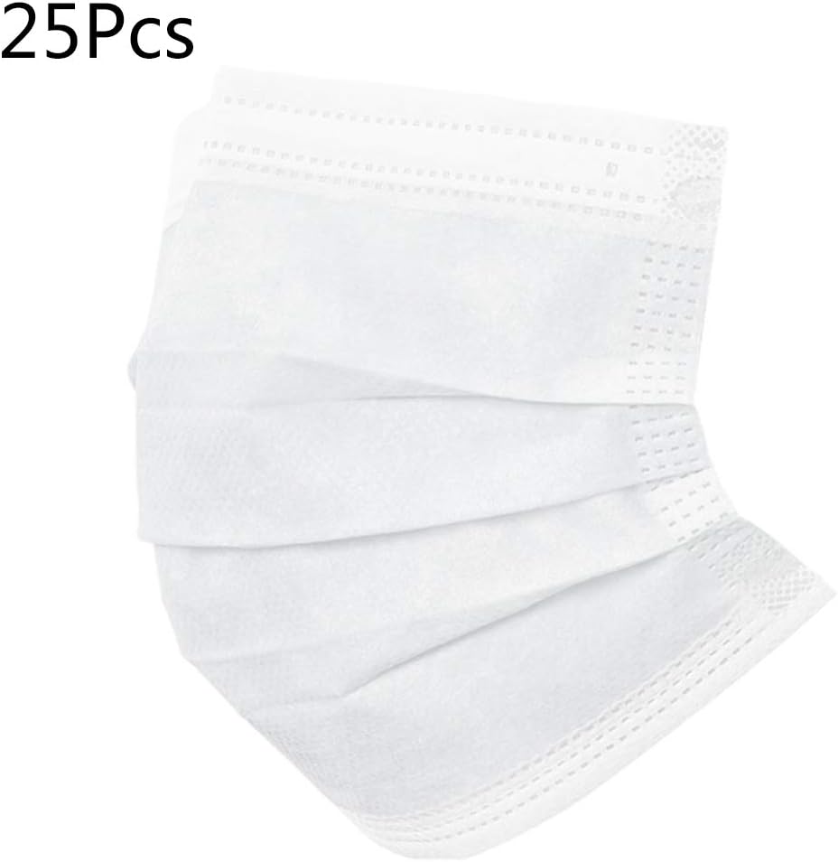 NINGYE 25 pcs 3-Ply FACE Protector with Ear Loops (White)