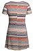 Helloacc Women Summer Tunic Shirts, Short Sleeves Fit and Flare Tops Blue 2XL