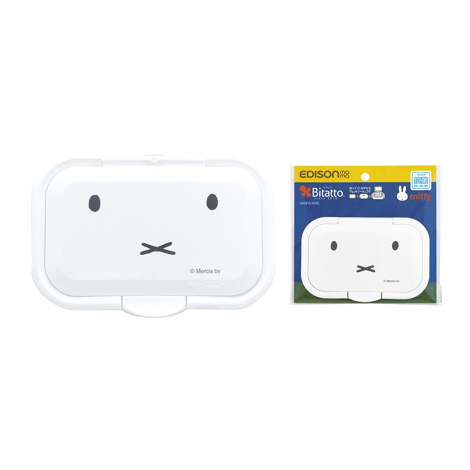 EDISONmama(エジソンママ)ビタットプラス miffy ミッフィー ホワイト ワンプッシュ開閉 ふた ウエットシート おしりふき商品画像
