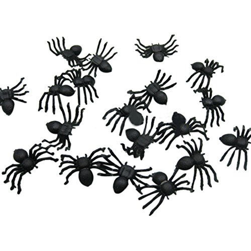 Wensltd 20 PC Fun Express Plastic Halloween Spiders Party Favor