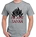 Brisco Brands Nerdy Im Just Saying Funny Goku Anime Pun T Shirt Tee Sport Grey