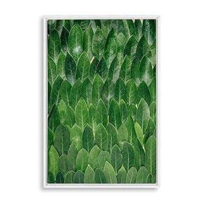 Framed Canvas Wall Art Green Plants Canvas Prints Home Artwork Decoration for Living Room,Bedroom - 16x24 inches