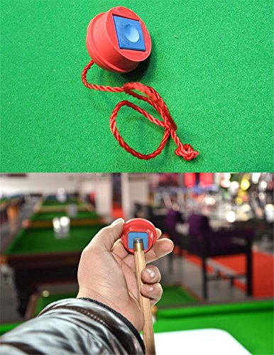 Honbay 3pcs Mix Color Rubber Pool Table Billiard Cue Chalk Holders with String - Thumbnail 5