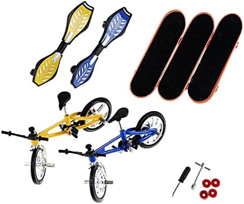 NNDA CO 8Pcs Tech Deck Finger Bike Bicycle And Skateboard Kids Children Wheel Toys Gifts