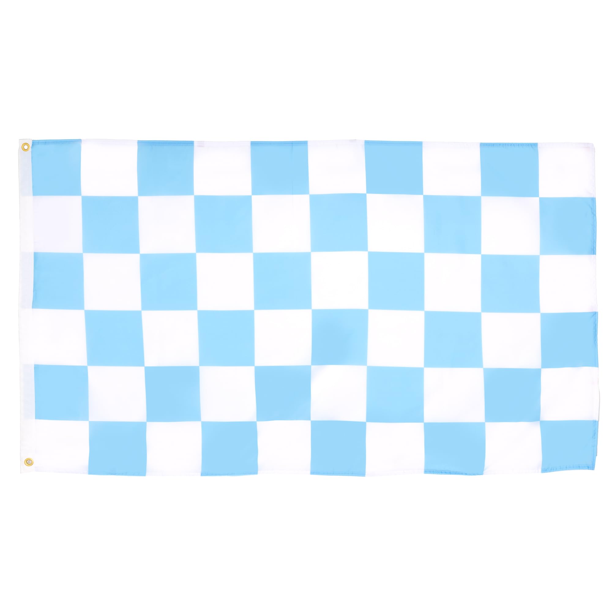 AZ FLAG - Sky Blue And White Check Flag - 3x5 Ft - 100D Polyester Checkered Racing Banner with Two Metal Grommets - Fade Resistant - Vivid Colors - 3' x 5' Feet - 150x90 Cm