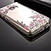 Samsung Galaxy S7 Edge Case, AMASELL [Full-Body Coverage] Ultra-Slim Scratch-Resistant Soft Crystal Protective TPU Silicone Rubber Cover with Bling Butterfly Garden Flower, Bling Rose Gold