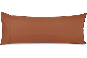 Nestl Body Pillow Cover – Soft Body Pillow Pillowcase – Lightweight Orange Rust Pillowcase – Microfiber Body Pillow Case Cover – 20x54 Inches – Envelope Closure