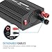 Maxboost 300W Power Inverter Dual 110V AC Outlet + Two 2.4A/24W USB Smart Ports Car Charger [Aluminum Body] DC 12V to 110V AC + DC 5V USB Battery Charger for laptop,iPad,iPhone,Tablet,phone