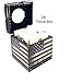 Bellaa 28298 American Flag Square Tissue Box Cover USA Patriotic Napkin Holder Paper Dispenser Vintage