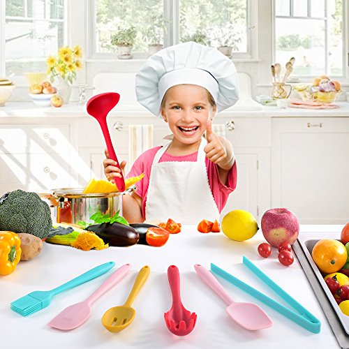 Kitchen Utensils, 8 Piece Silicone Kitchen Utensils, Kitchen Utensil Set, Colorful with Solid Core - Thumbnail 4