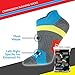 Compression Running Socks, reinsforced arch supoort, pressure dispersing heal, enhanced stabillty of ankles, Ideal for running, cycling, any type of sports,Blue,M-L - Men 6-8/ Women 5-9