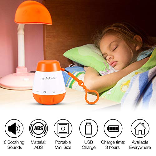 Baby Sleep Sound Machine, Portable White Noise Machine, Sound Therapy Machine - Auto-Off Timer Function and USB Output Charger