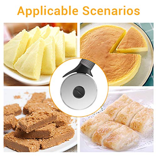 Pizza Cutter Wheel LUXEAR Stainless Steel Pizza Wheel Dishwasher Safe Super Sharp Pizza Slicer with Non Slip Handle and Protective Cover, Ideal For Pizza Pies Waffles and Dough Cookies, Easy to Clean. - Thumbnail 7